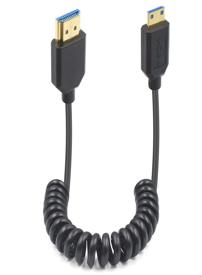 Duttek 48Gbps 8K Colied Mini HDMI to HDMI Cable 1FT- 4FT, Ultra Slim & Flexible Soft [8K@60Hz, 4K@240Hz 144Hz@120Hz] High Speed for Camera, Camcorder, Laptop, Tablet, Monitor, Raspberry Pi Zero - Image 1